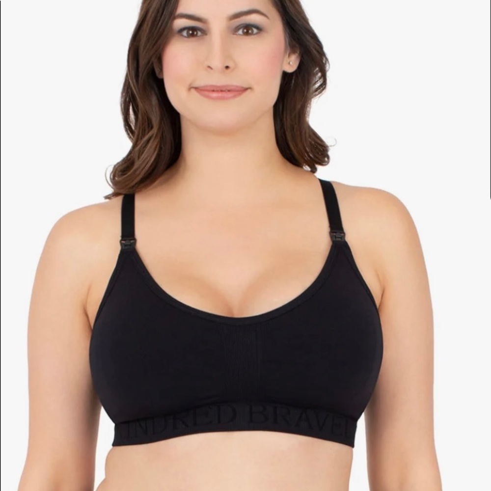 KINDRED BRAVELY NURSING BRA sublime hands free pumping/nursing sports bra blk